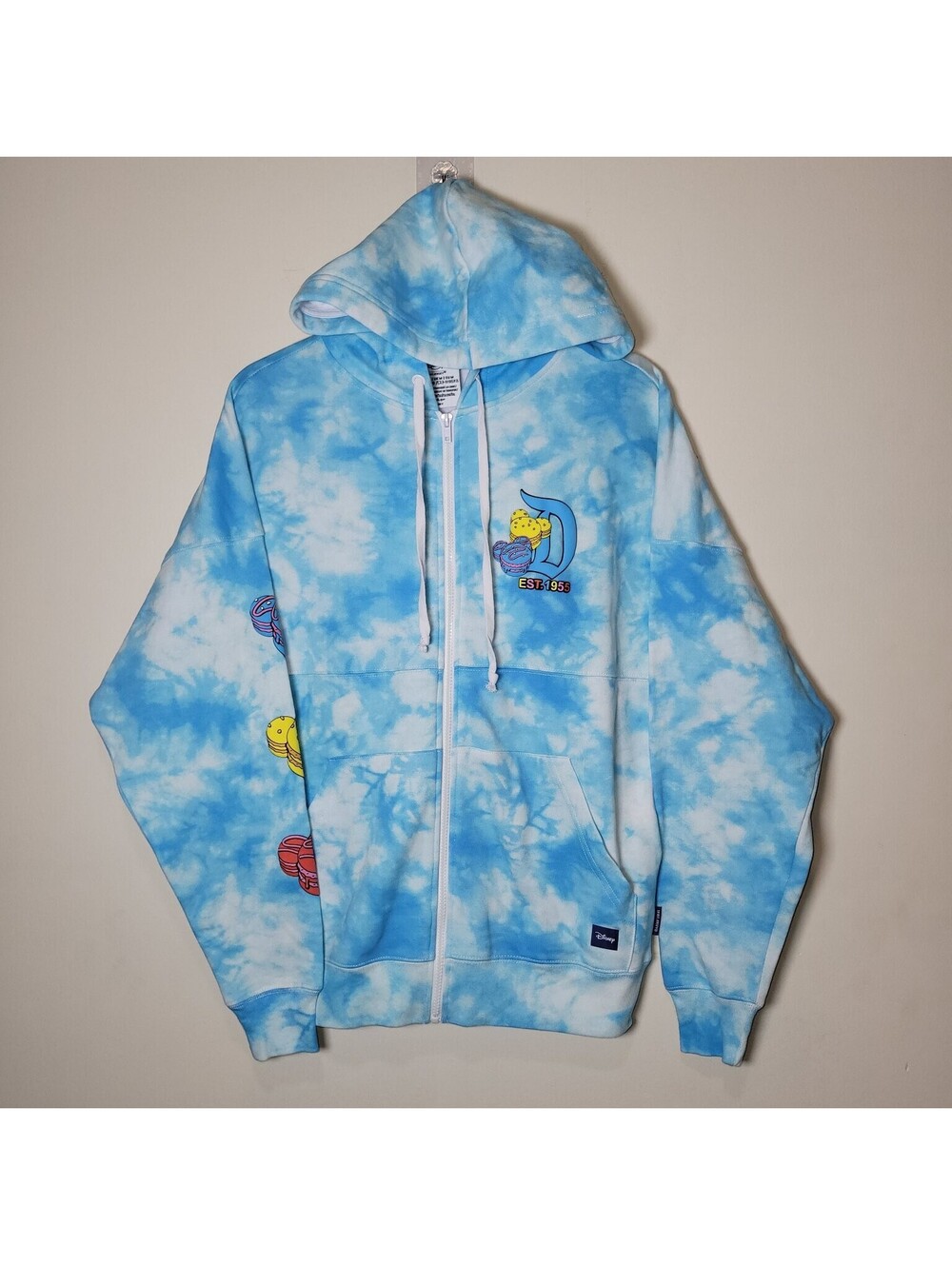NWT Disneyland Resort Spirit Jersey Macaroons Blue Hoodie Sweatshirt Adult M